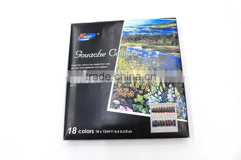 free sample 12ml 18colors gouache paint set