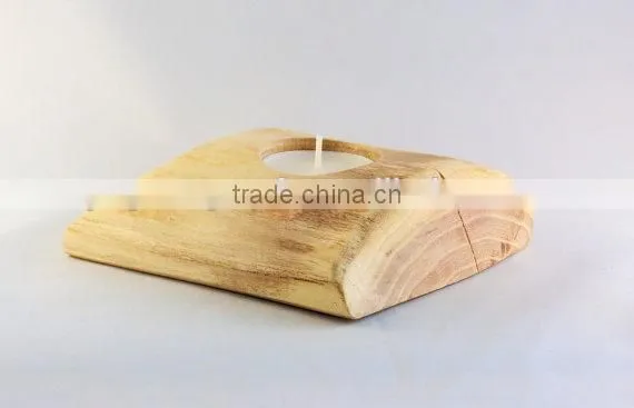 Modern Natural Home Decoration Wooden Candle Holder Reclaimed Wood Candle Holders Gifts