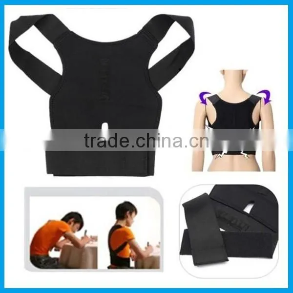 Professional adjustable posture magnetic back straightening support belt