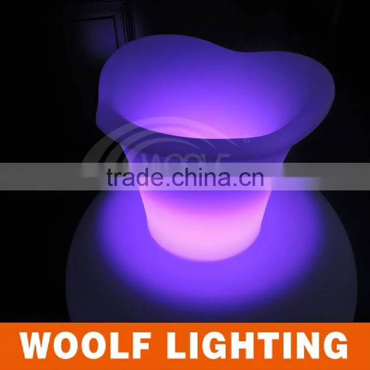 Electronic Illuminated led Flower Pots remote control led flower pot