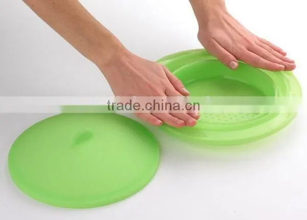 vegetable food microwave silicone steamer portable could used for travel picnic camp