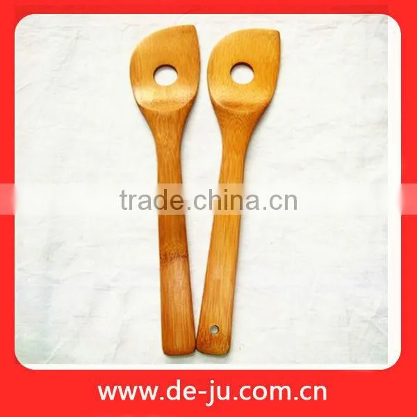 Food Slotted Spatulas Bamboo Square Cooking Shovel Set