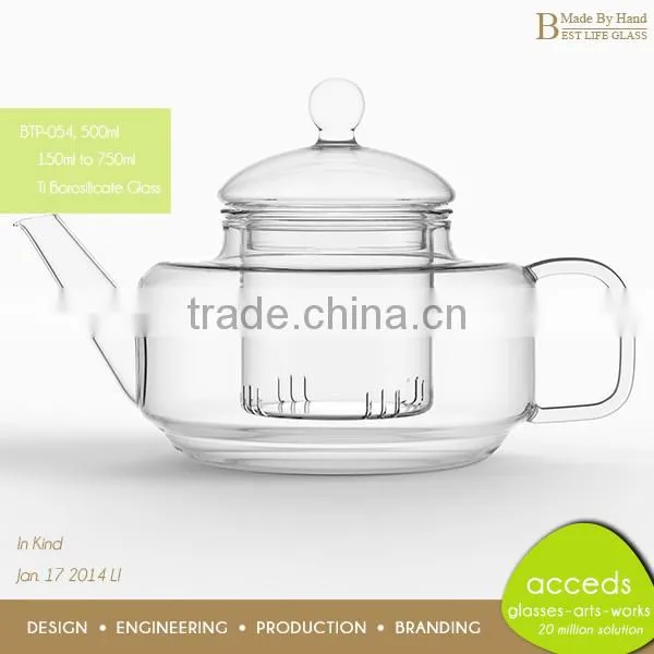 Dishwasher Safe Cheap Glass Coffee Pot With Tea Strainer