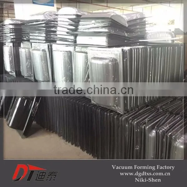Custom plastic thermoformed elliptical suitcase cover