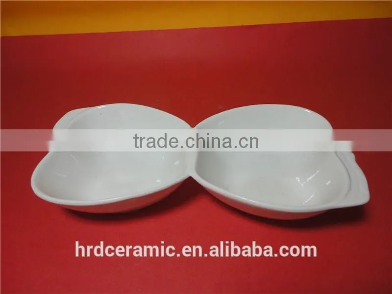 19.5*8.7*3.8cm star hotel white ceramic dinner plate apple shape dish