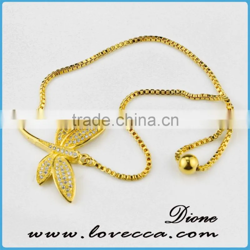 2017 Various pattern chain link bracelets for your choice women gold micro pave bracelet link zircon