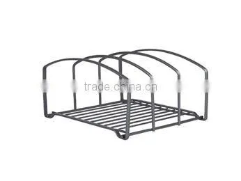 4 Compartments Office Desktop Metal Mesh Books Documents Pantry Rack