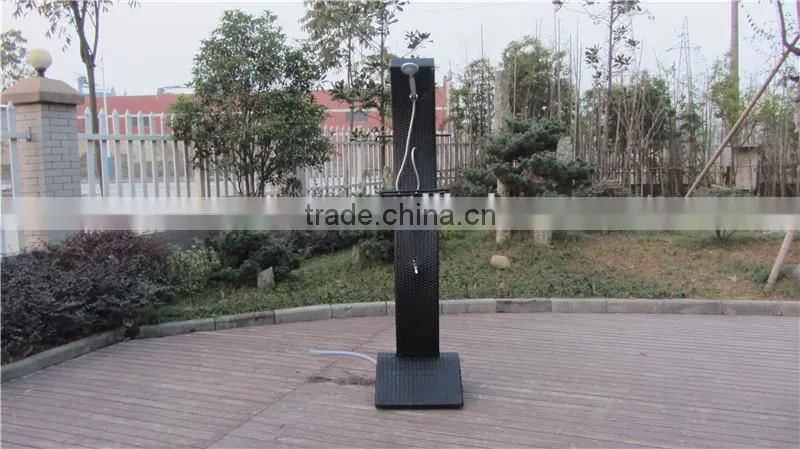 wicker rattan garden shower