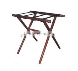 Simple folding solid wood luggage rack for bedroom