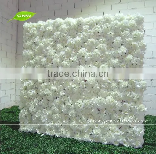 GNW FLW1608031 New style roll up artificial flowers wall backdrop design
