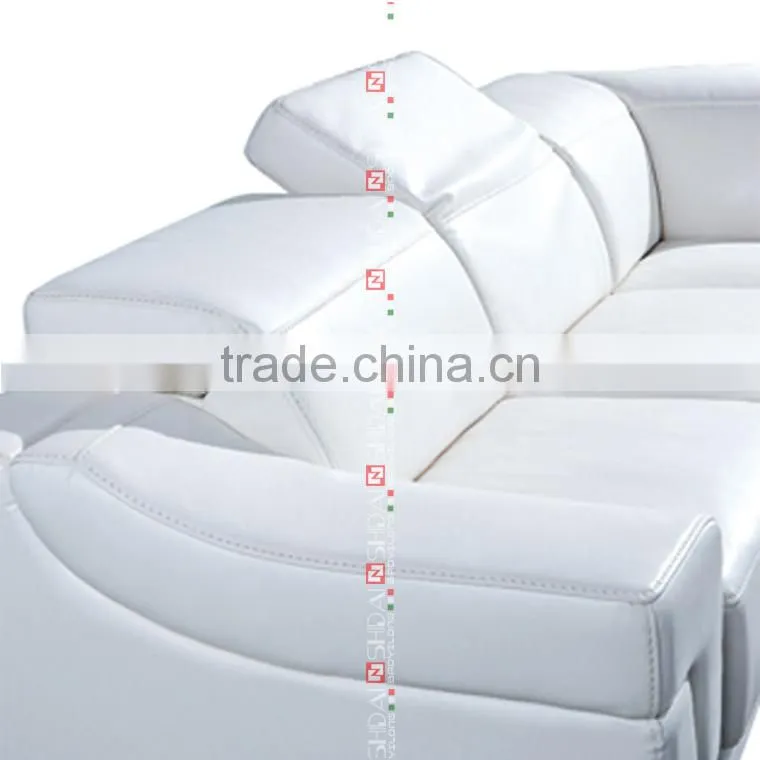 cream leather recliner sofa, modern recliner sofa, french recliner sofa 968