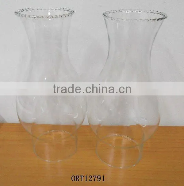 clear glass chimney