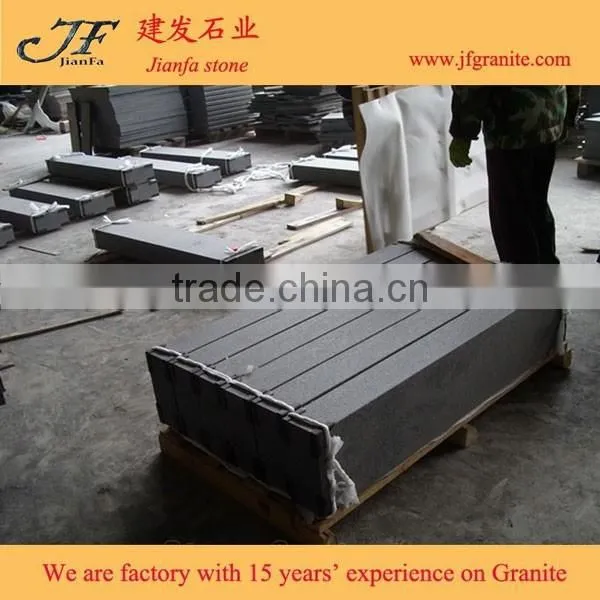 Flamed G684 Black Basalt Granite Kerbstone & Curbstone