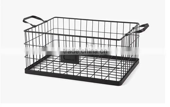 Handmade metal wire mesh fruit book pen flower storage basket