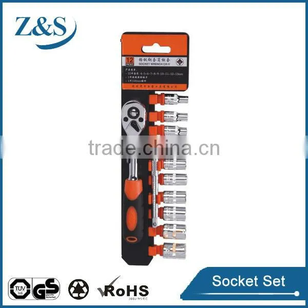 11 pcs 1/4"dr.Ratchet Handle Socket Set