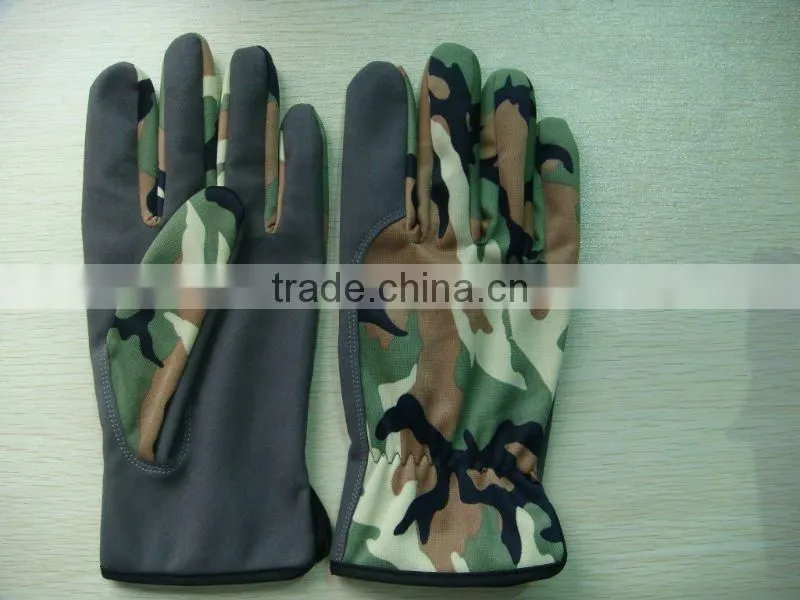 Camouflage military gloves with synthetic leather ZM355-H