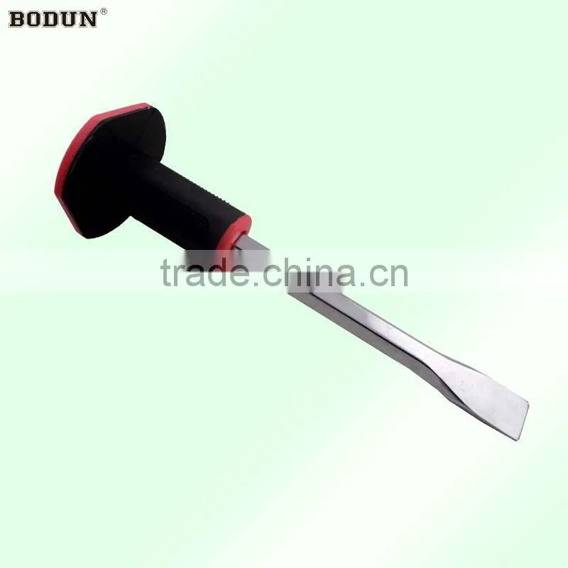 H6009 Cold stone plated chisel with two-tone rubber grip