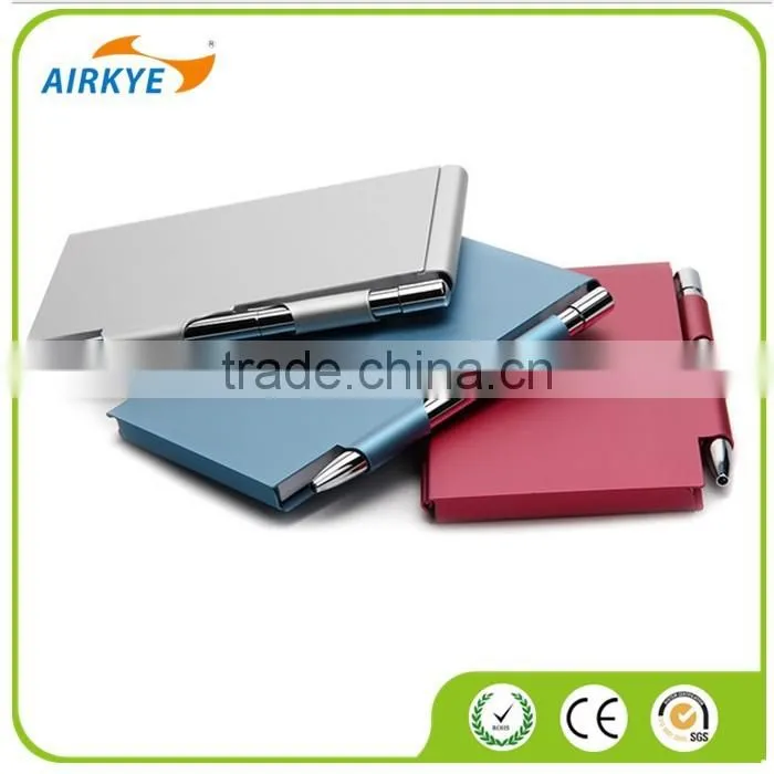 The Aluminum Metal notebook with pen