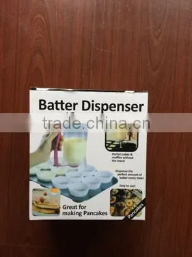 DIY cupcake batter dispenser with measuring label