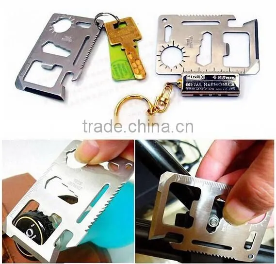 11 in 1 Mini Emergency Survival Multi Function Card Tool