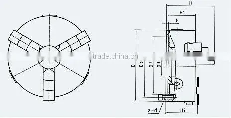 THREE 3 JAW CHUCK, K11 THREE 3 JAW SELF-CENTRING CHUCK, MACHINE CHUCK