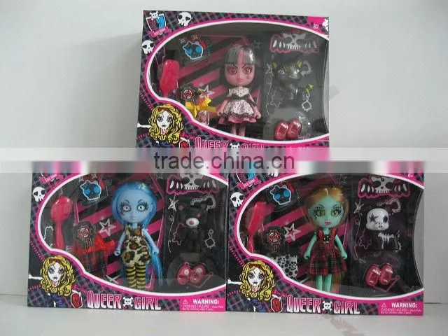 6.5" LOVELY FASHION DOLL, 2 ASST