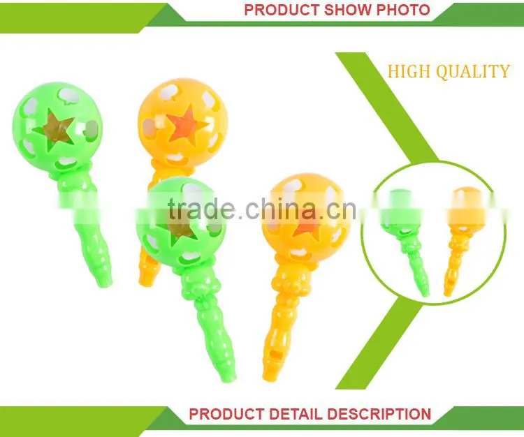 Best selling rattle toy plastic sports mini football whistle