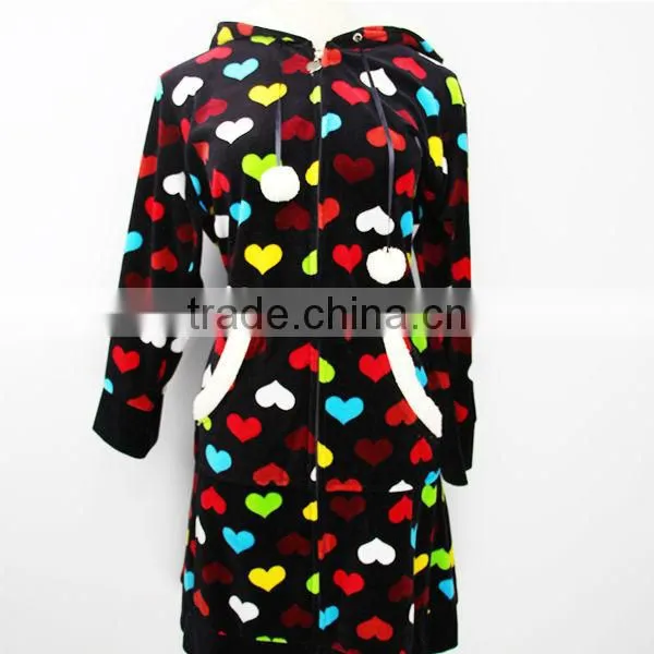 nice warm cheap wholesale cotton zipper bathrobe