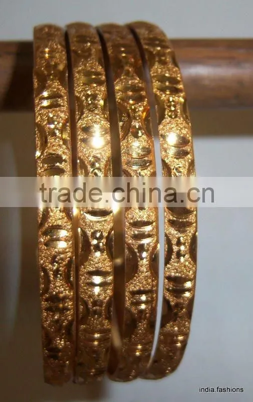 Sz 2.12 Big size Metal Gold plated BANGLE bracelet