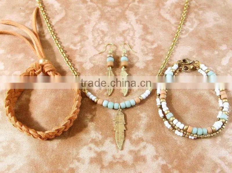 2015 hot selling lace bracelet&ring sets bride wedding jewelry set wholesale