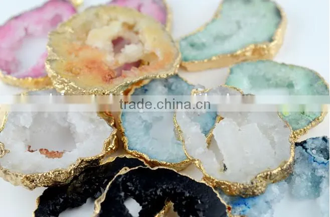 high end rose quartz chip stone beads pendant diy wire wrapped quartz stone charms pendant 2016 for sales