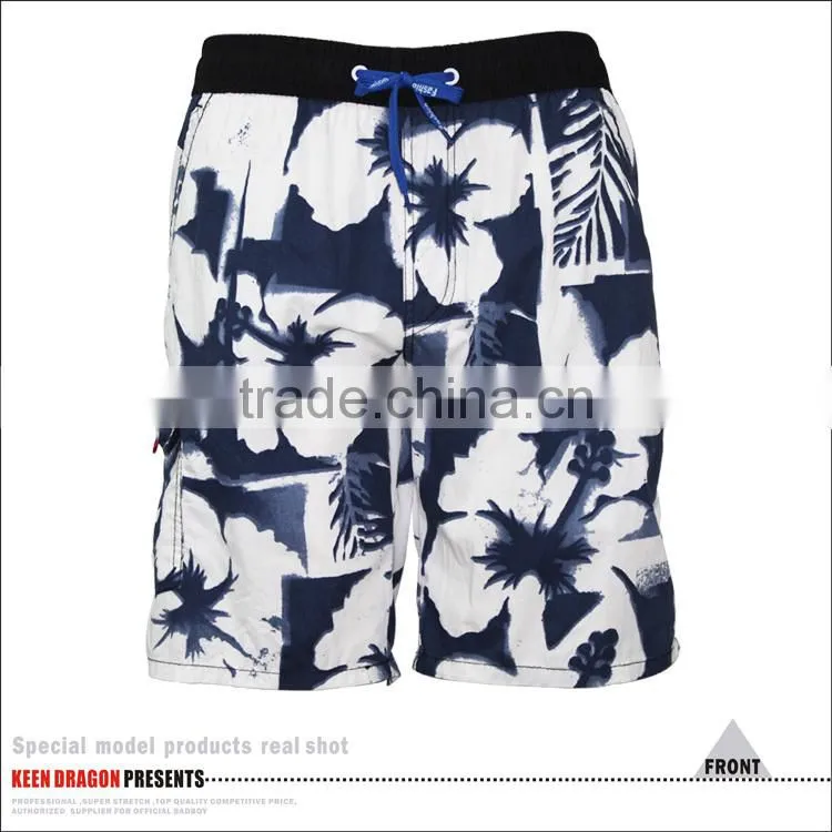 MENS FASHION STYLE ELASTIC WAISTBAND SURF BOARD SHORTS