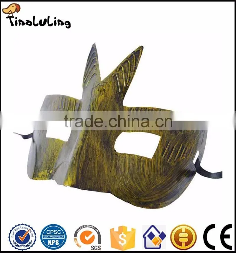 Event party supplies retro bronze and silver plastic Roman knight mask Venetian masquerade ball masks