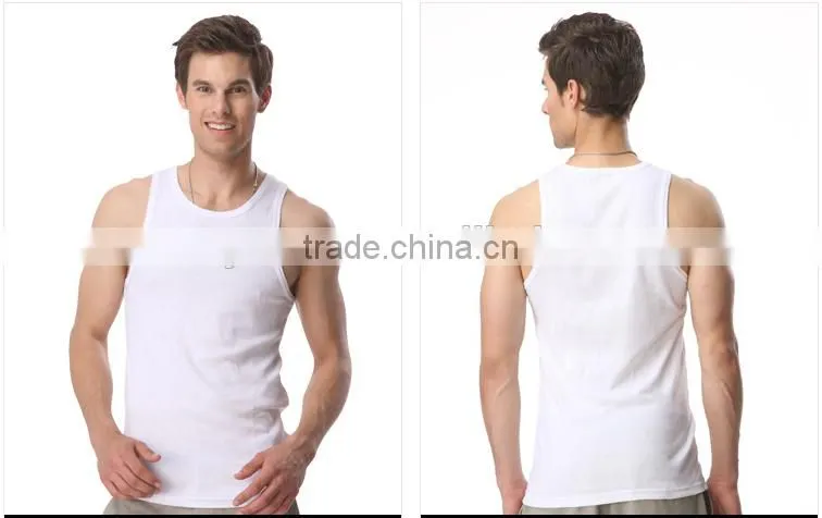 Factory Provide Seamless Pain Color Mens Tank Top