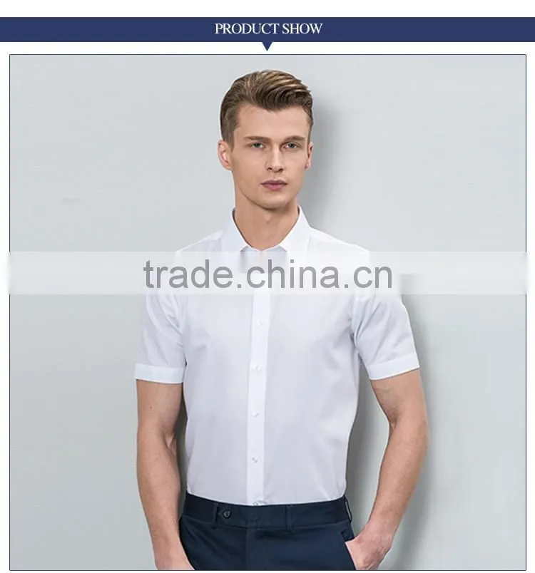 Wholesale Models Solid Color White Or Black Fancy Design Men Shirt