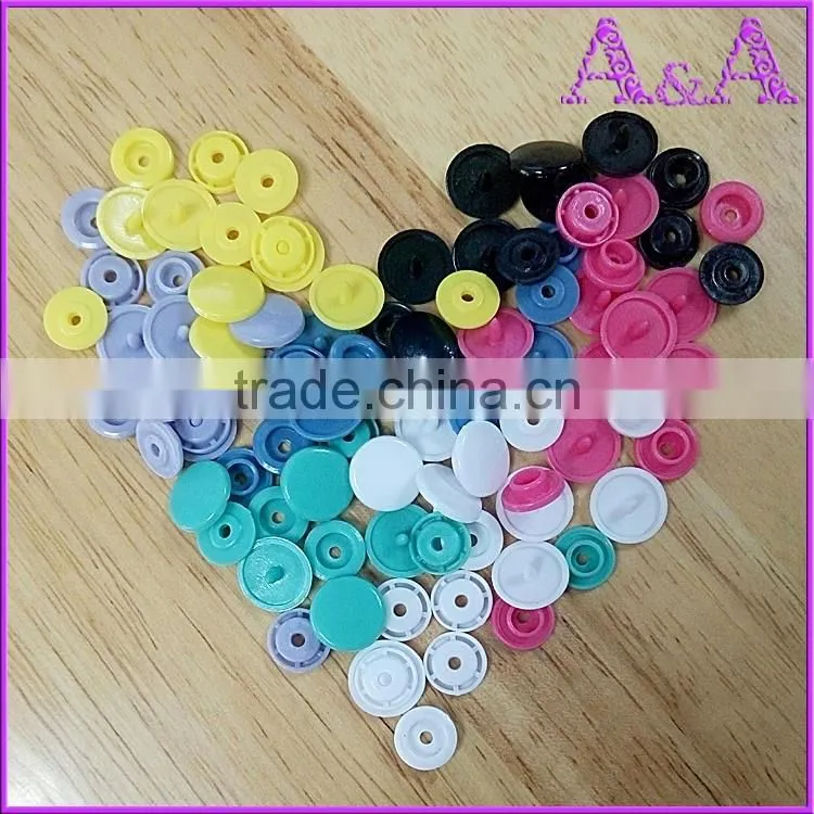 Glossy plastic snap button small packed T3 T5 T8