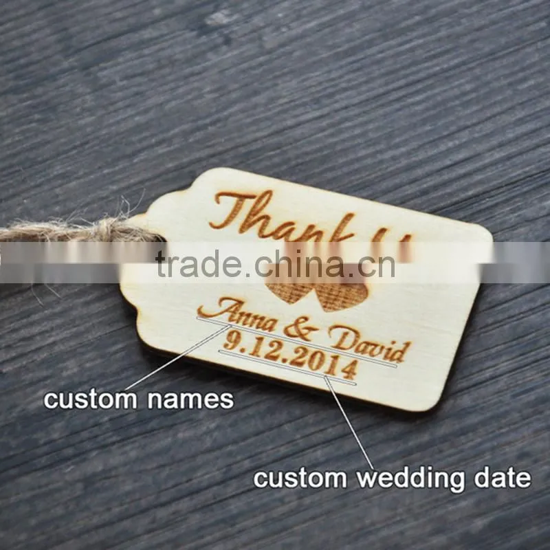 Personalized Thank You Wedding Craft Custom Engraved Wooden Hang Tags