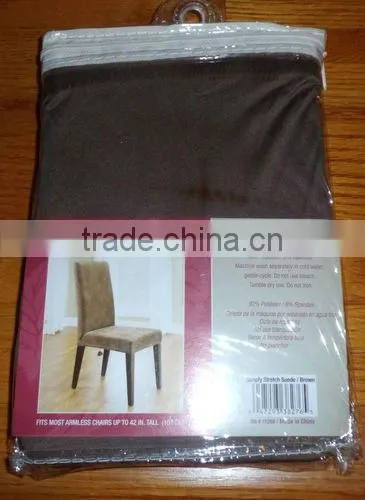 stretch pique raven black dining chair cover