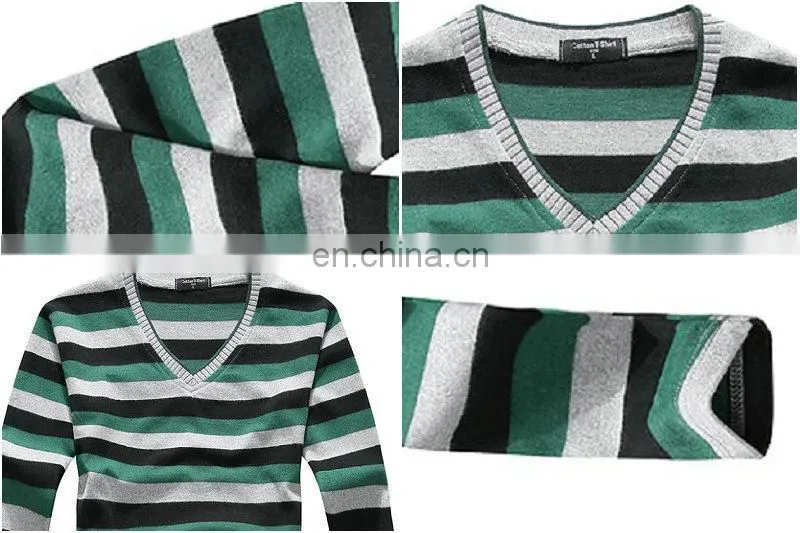 Unique Mens Long sleeve T shirt Mens Striped T shirt
