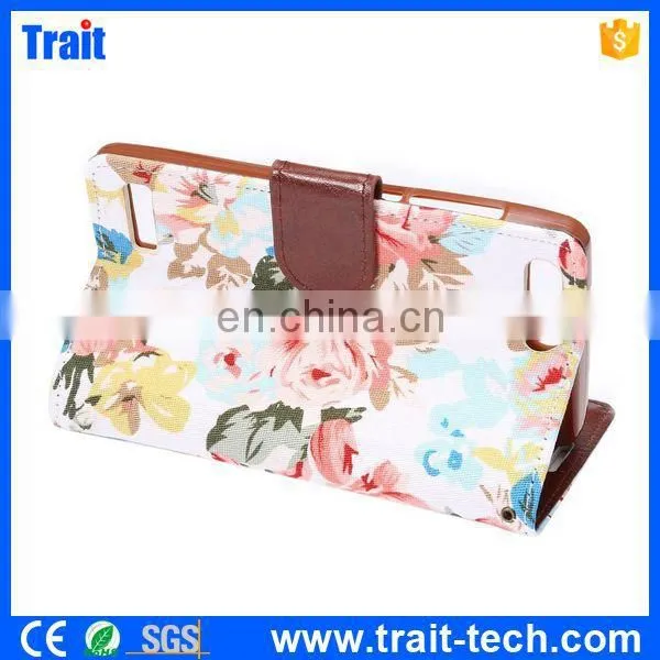 Wallet style Flip leather case for Huawei Ascend G6 with card slots