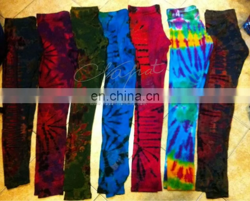 Wholesale Summer Sexy Tiedye Colorful pants,baggy tie dye pants,rayon viscose pants
