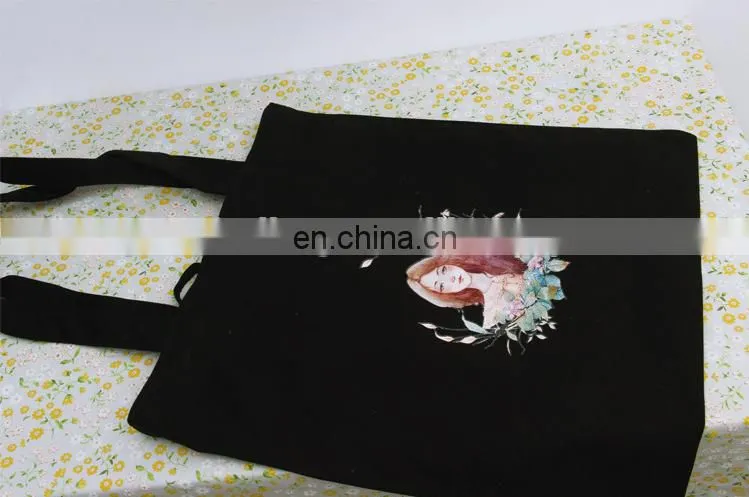 Wholesale UK Women Popular White Black Canvas Tote Bag