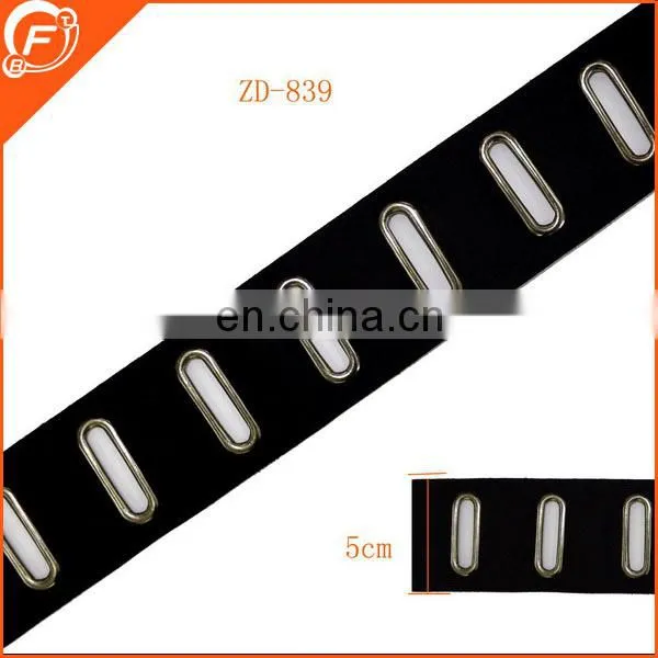 white color fashion eye-let cord braid hot sale in europe market