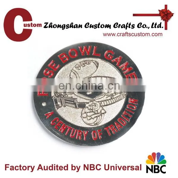 custom enamel color metal coin rose 2 euros coin replica