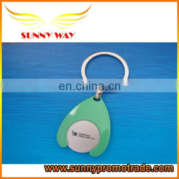 Supermarket plastic token keychain