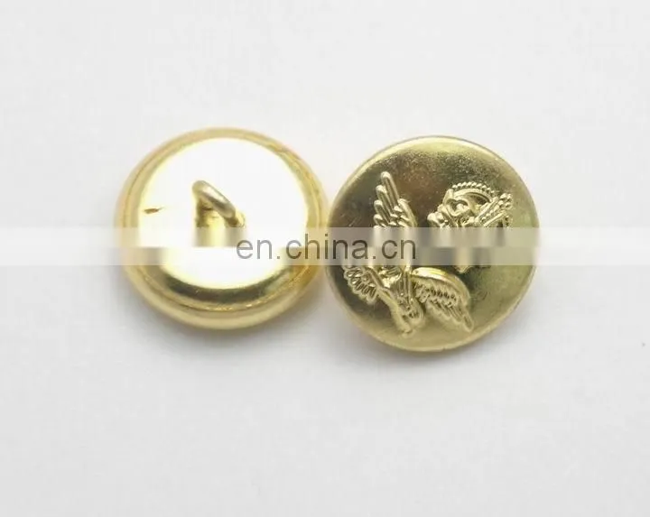 Fashion gold brass buttons for military 17mm
