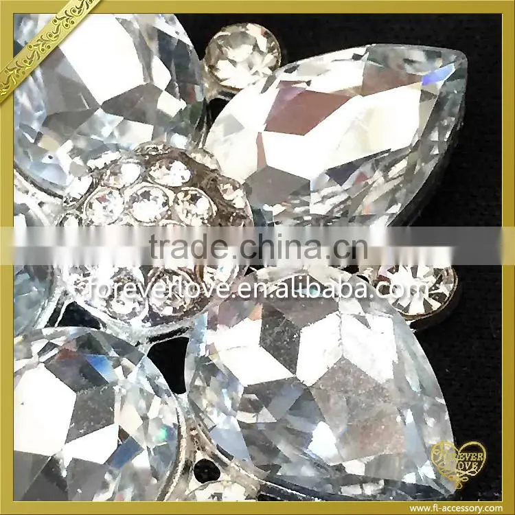 2016 fantastic alloy wedding bouquet flower rhinestone brooch FB-032