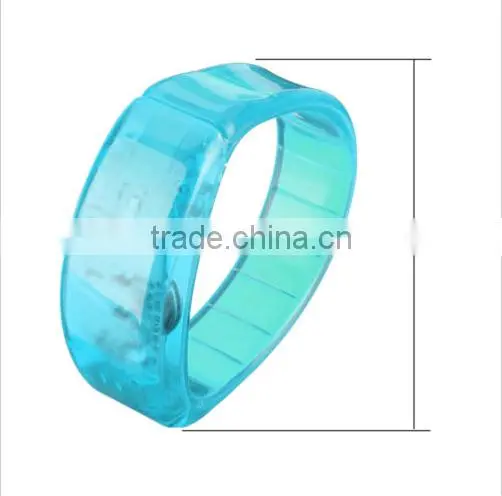 Sound Activated Flashing Bracelet LED Bright Wristband Colorful Blue Green Red