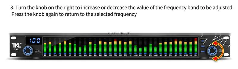 TKL T531 EQ Noise Reduction Digital Audio Equalizer w/ Spectrum Display 31 Bands For KTV Stage Performance