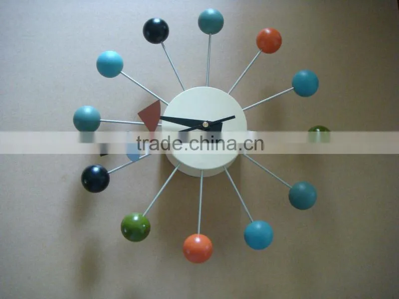 designer wall clock Mulit Coloured Ball Clcok wall clocks for bedroom